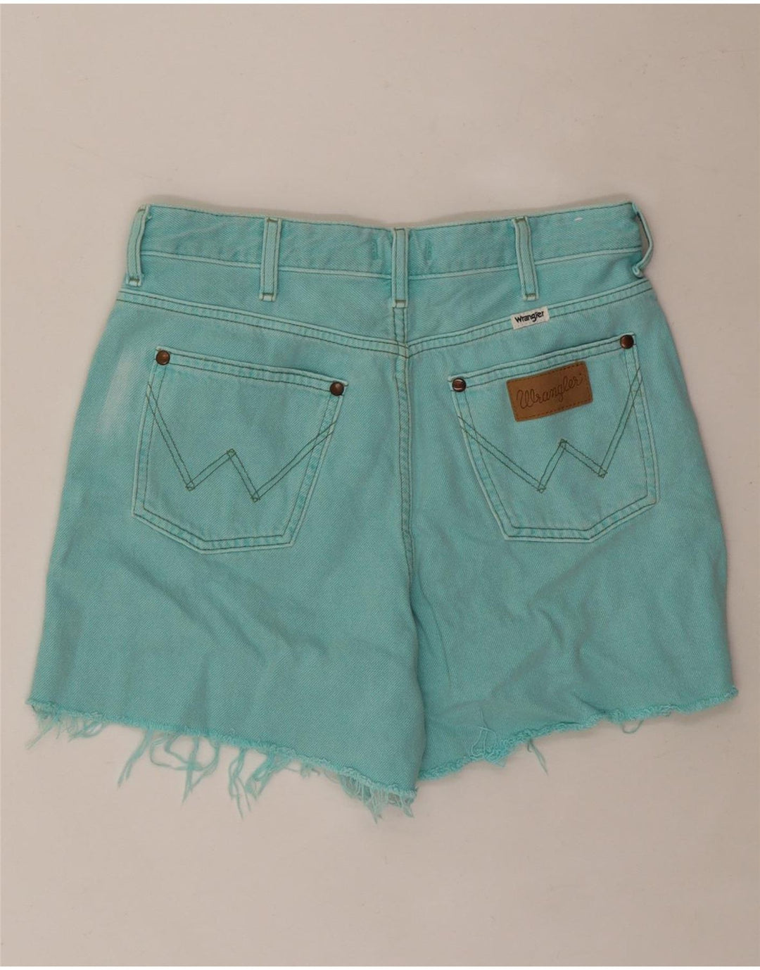 Pantaloncini di jeans da donna WRANGLER W28 cotone turchese medio