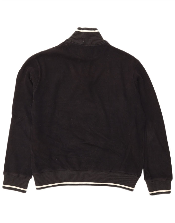 Marina Yachting Maglione da uomo con collo a bottoni 2XL cotone nero