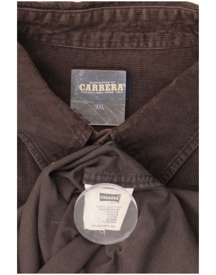 CARRERA Camicia da uomo in velluto a coste 2XL Cotone marrone