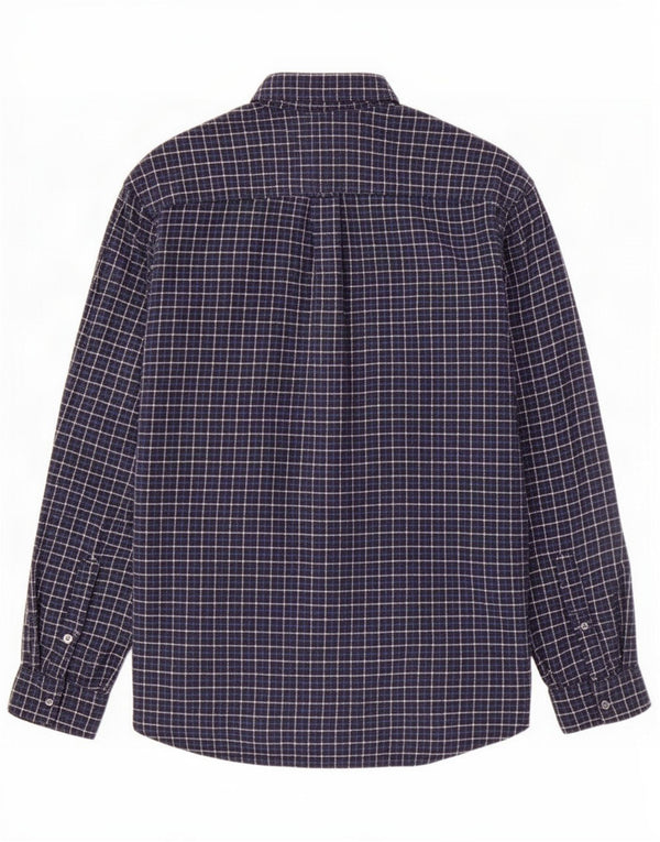 Camicia da uomo in flanella Nautica, cotone a quadri grandi blu navy