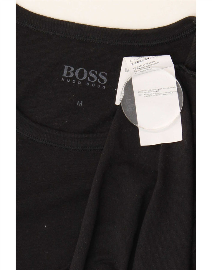 T-shirt da uomo Hugo Boss Top in cotone nero medio