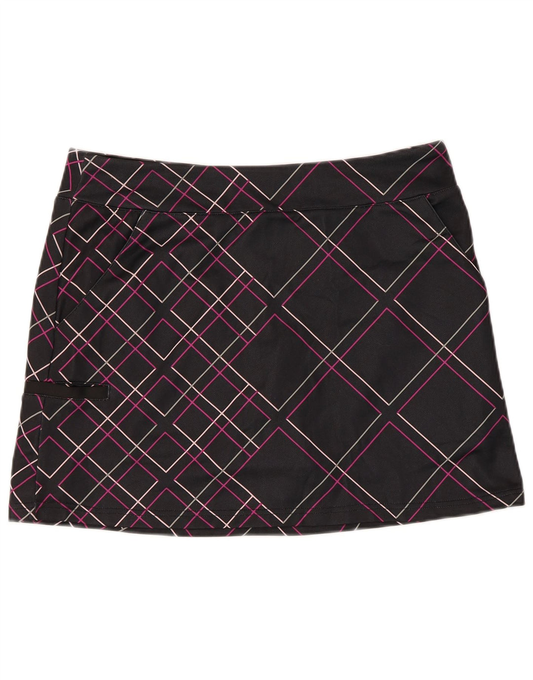 Adidas Donna Climacool Skort UK 14 Medio Nero a quadri Poliestere