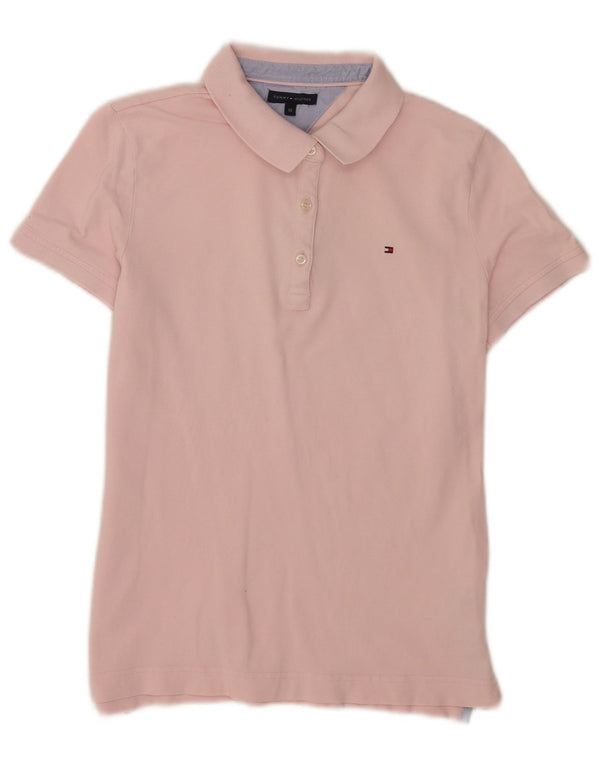 Polo da donna Tommy Hilfiger UK 12 cotone rosa medio