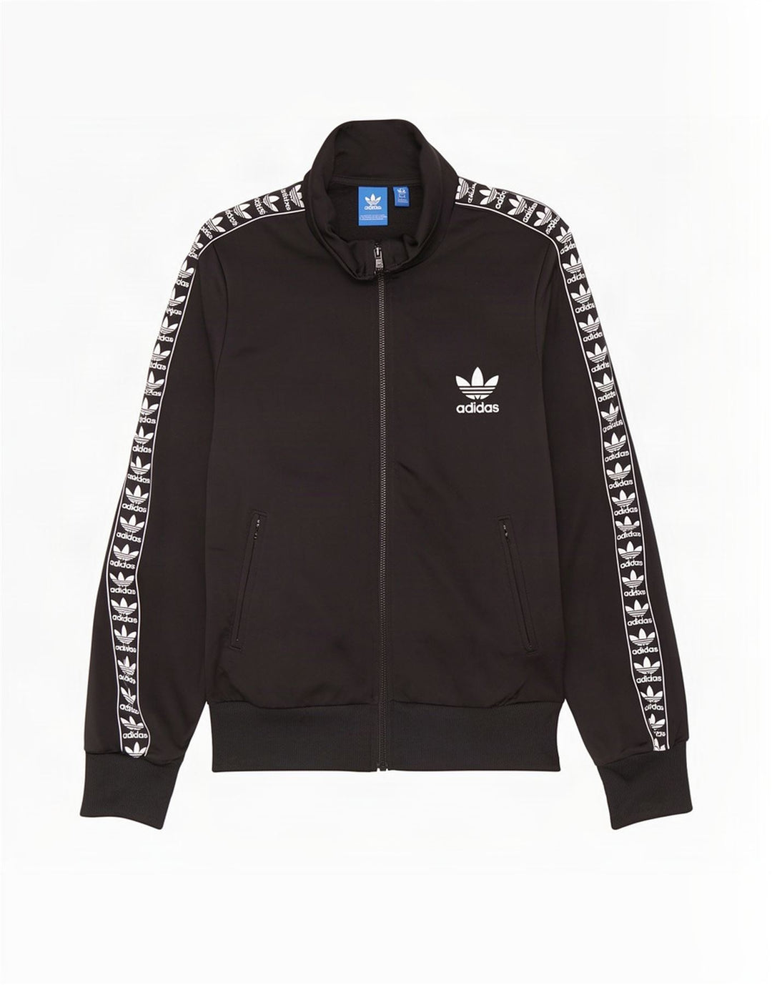 Giacca da ginnastica grafica da donna Adidas UK 10 piccola poliestere nero