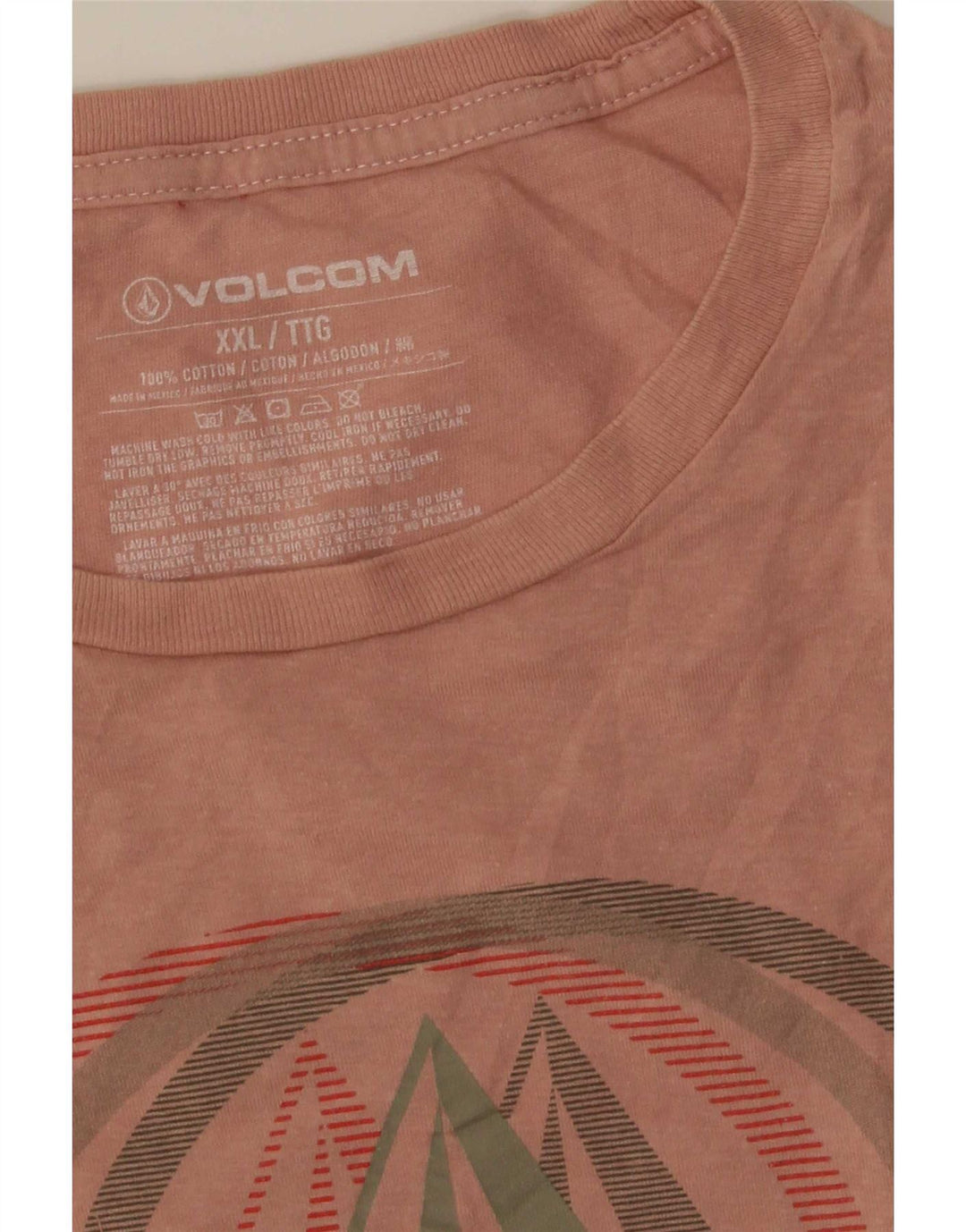 T-shirt grafica da uomo Volcom Top 2XL cotone rosa
