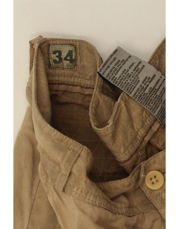 Pantaloncini cargo da uomo Timberland W34 Large in cotone beige
