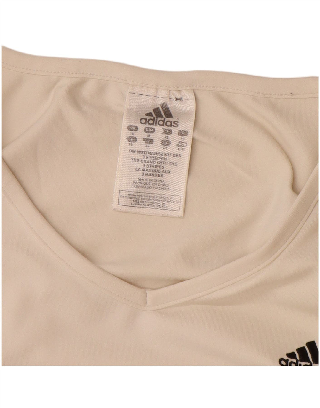 T-shirt da donna Adidas Top UK 14 Medium Off White Poliammide