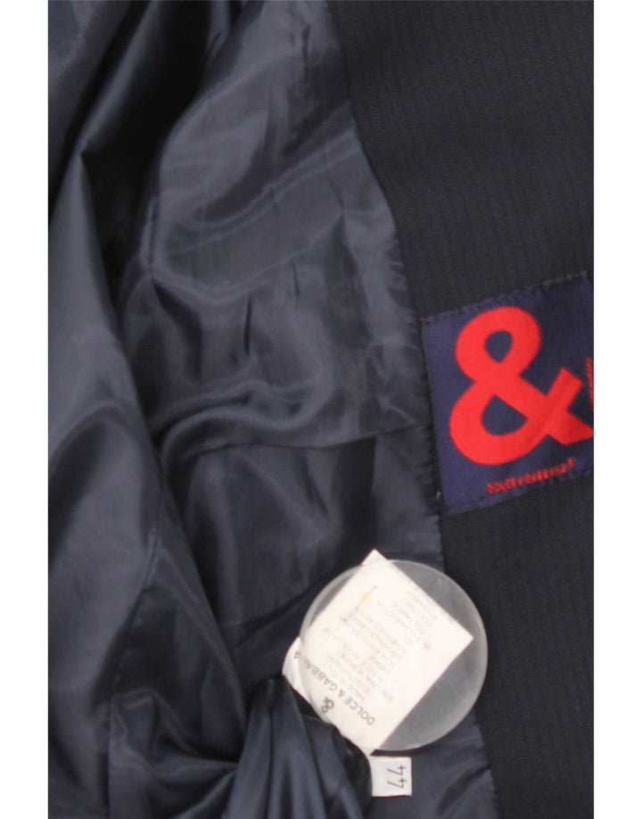 Giacca blazer a 3 bottoni da donna Dolce & Gabbana IT 44 blu navy medio