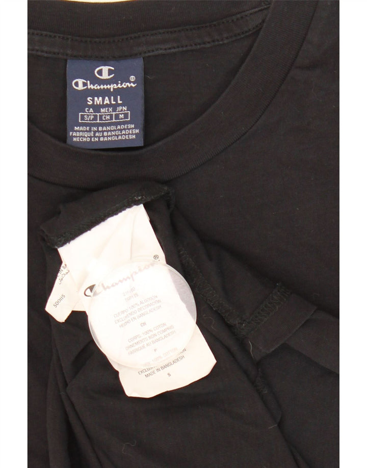 T-shirt da uomo Champion Top piccola in cotone nero