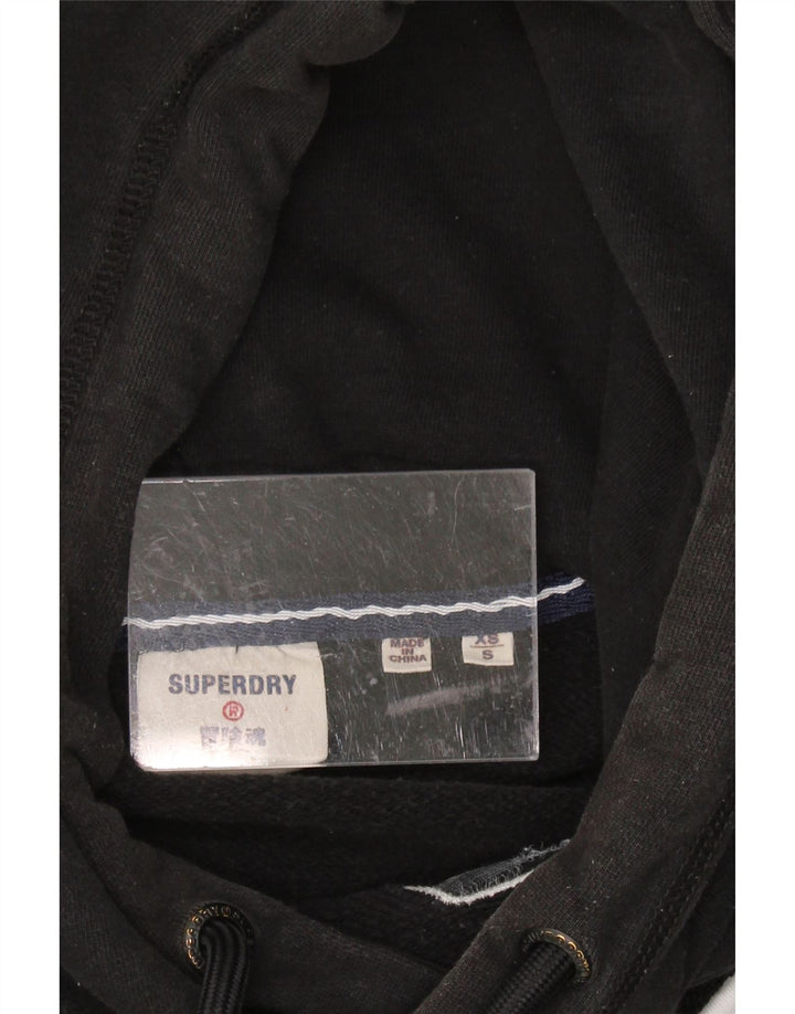 SUPERDRY Mens Graphic Hoodie Jumper XS Black