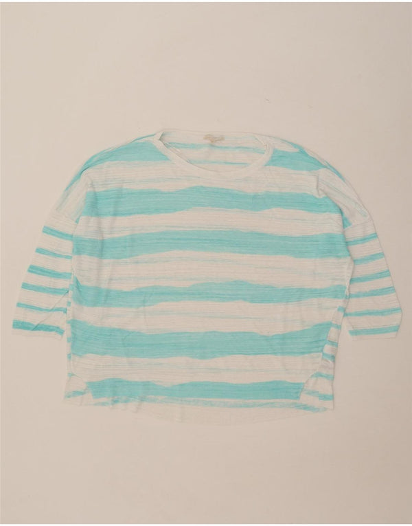 Phase Eight Top oversize da donna manica 3/4 UK 16 Large White Striped