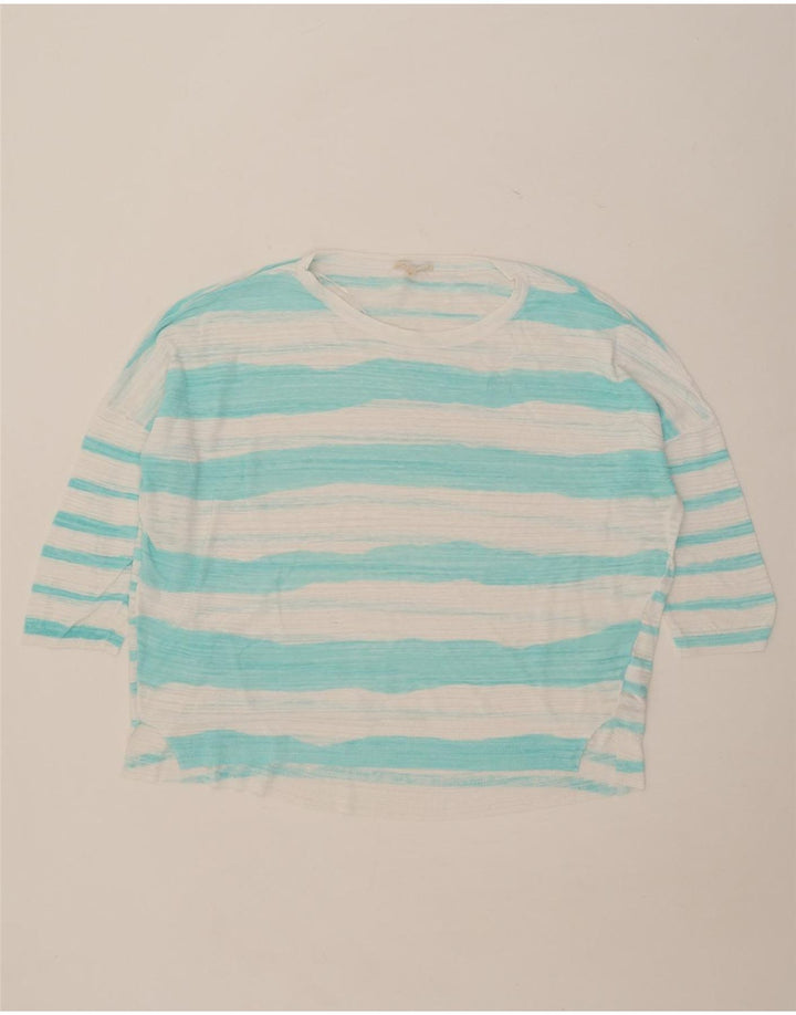 Phase Eight Top oversize da donna manica 3/4 UK 16 Large White Striped