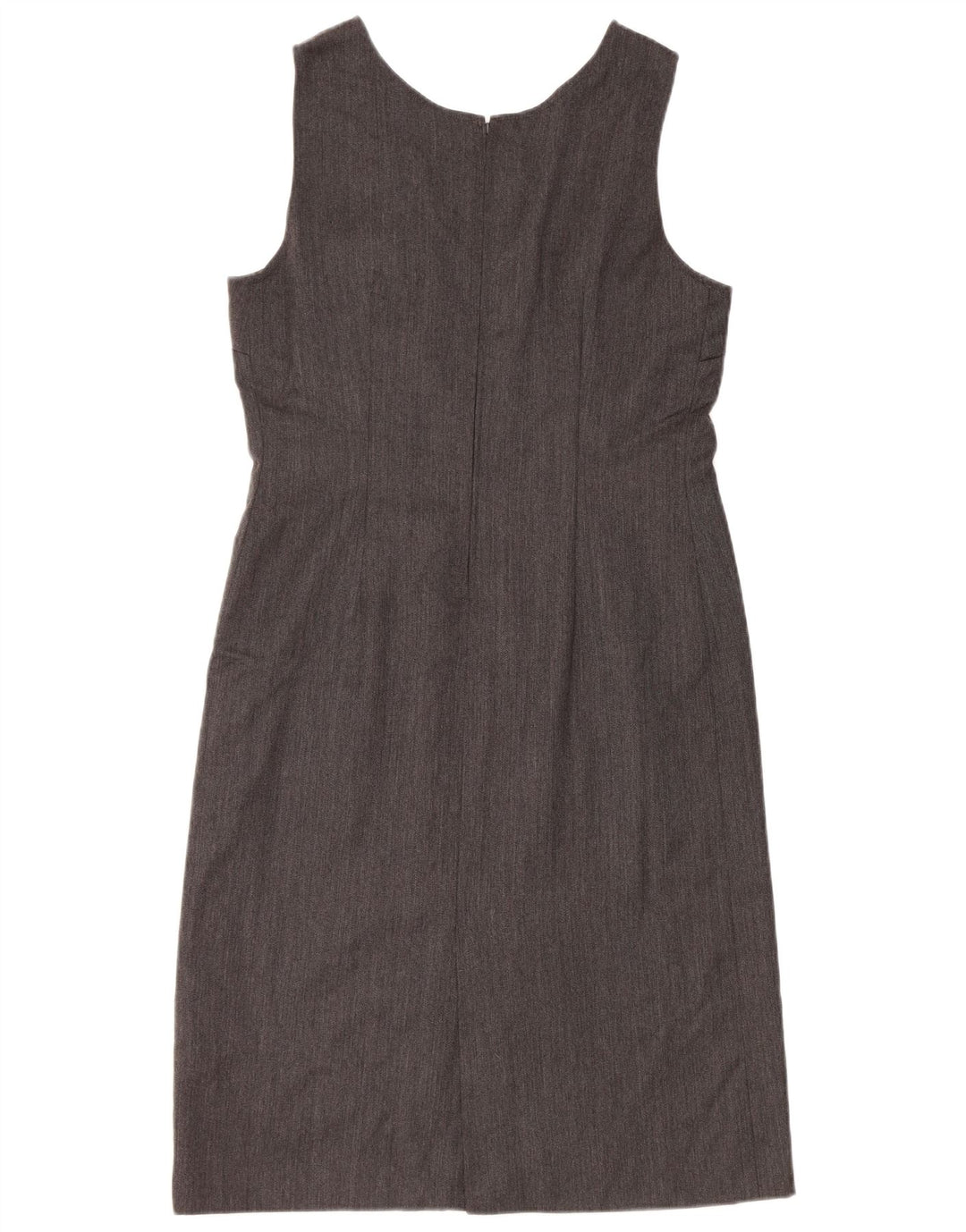 Abito tubino senza maniche vintage da donna UK 12 Grigio medio