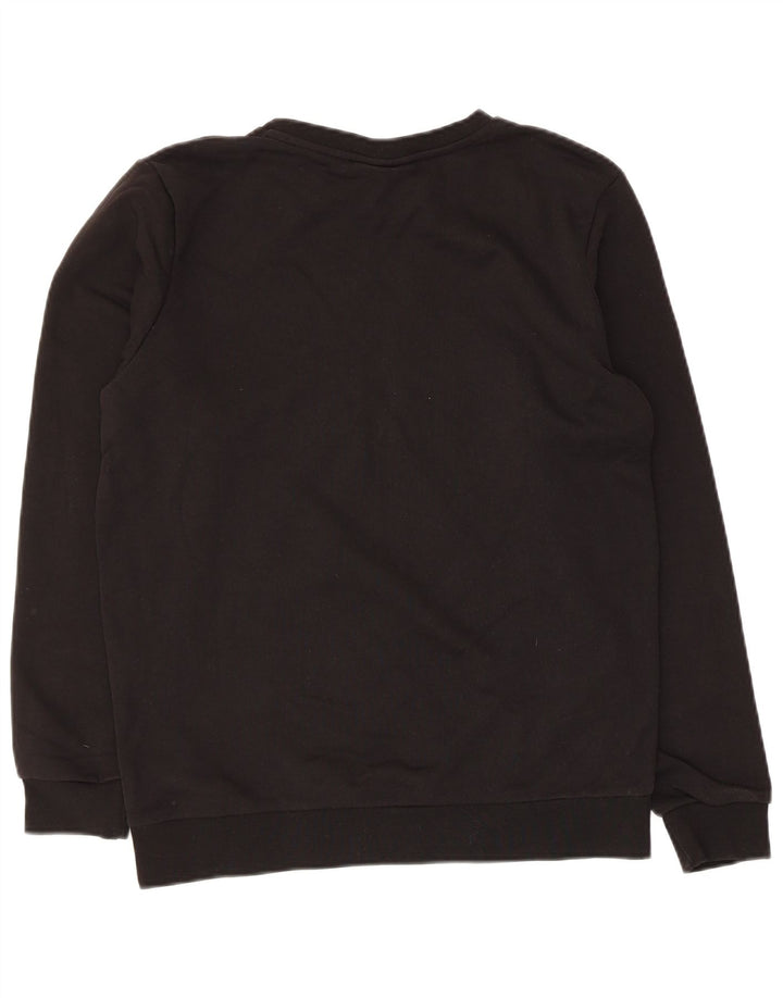 Felpa da donna Gaelle maglione UK 14 cotone nero medio