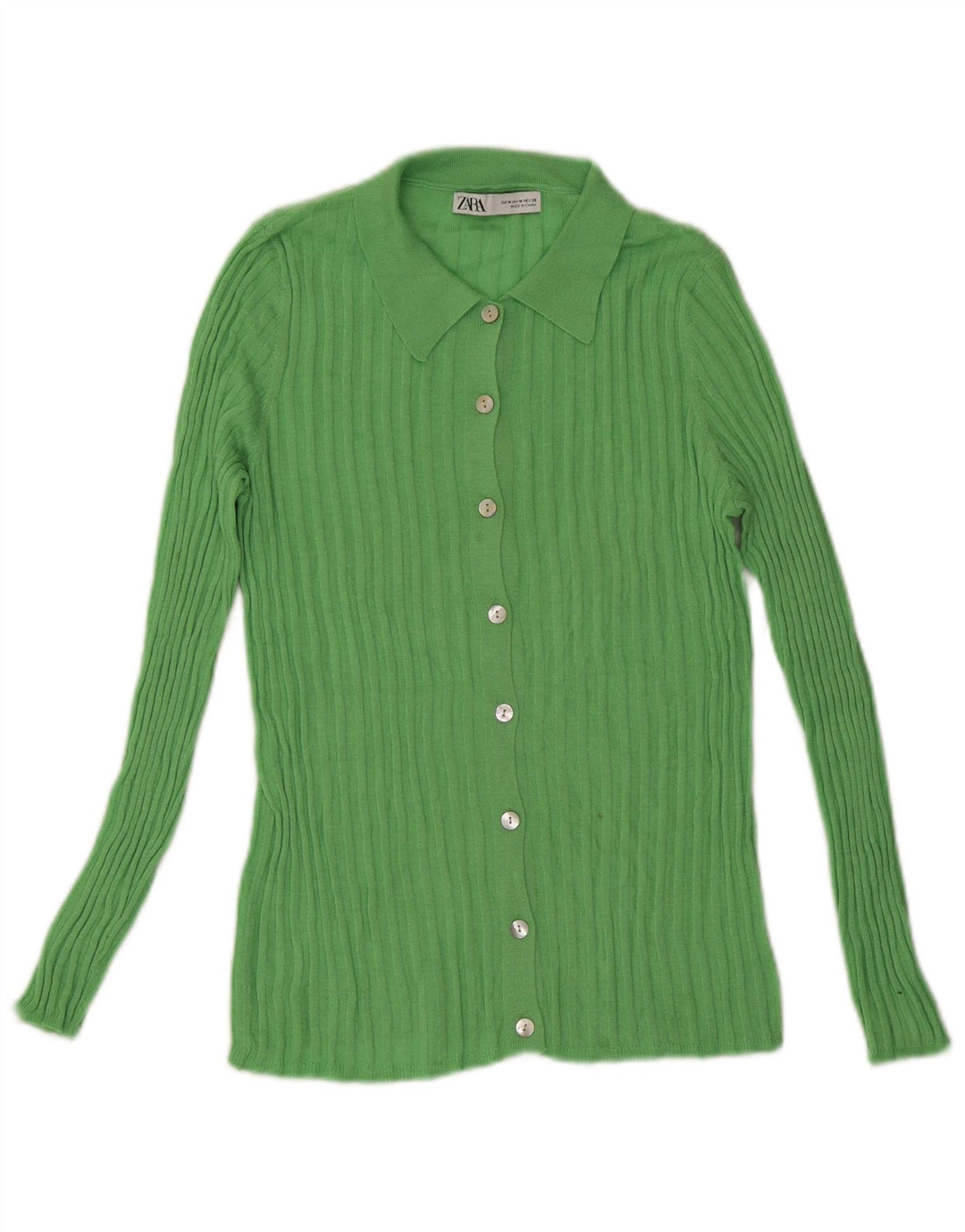 Maglione cardigan da donna Zara UK 12 verde medio