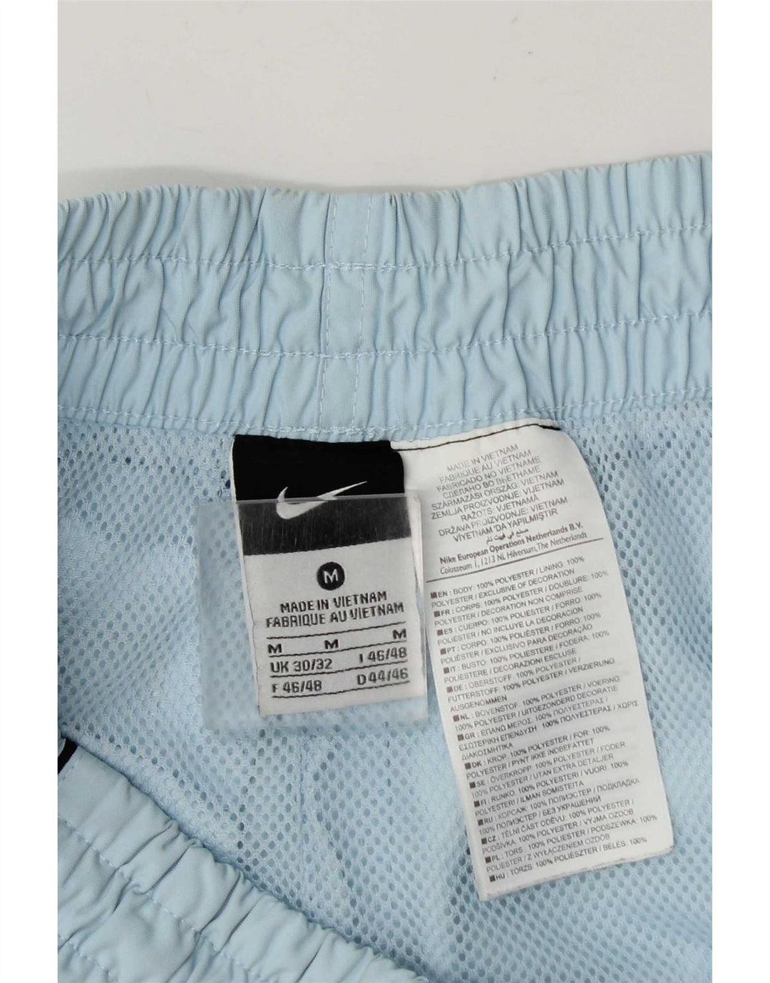 Pantaloncini sportivi Nike da uomo in poliestere blu medio