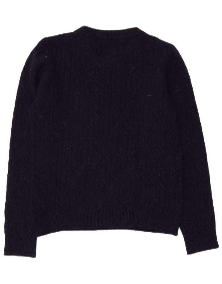 Maglione maglione con scollo a barca da donna Jack Wills UK 12 medio blu navy