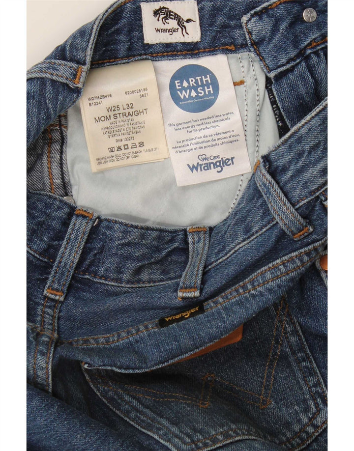 Jeans dritti Wrangler da donna Mom W25 L32 cotone blu