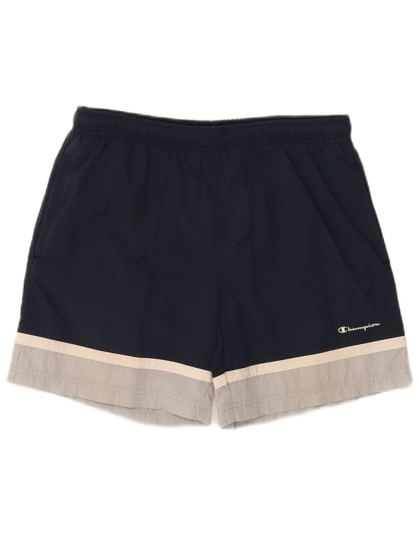 CHAMPION Pantaloncini da bagno da uomo grandi color block blu navy