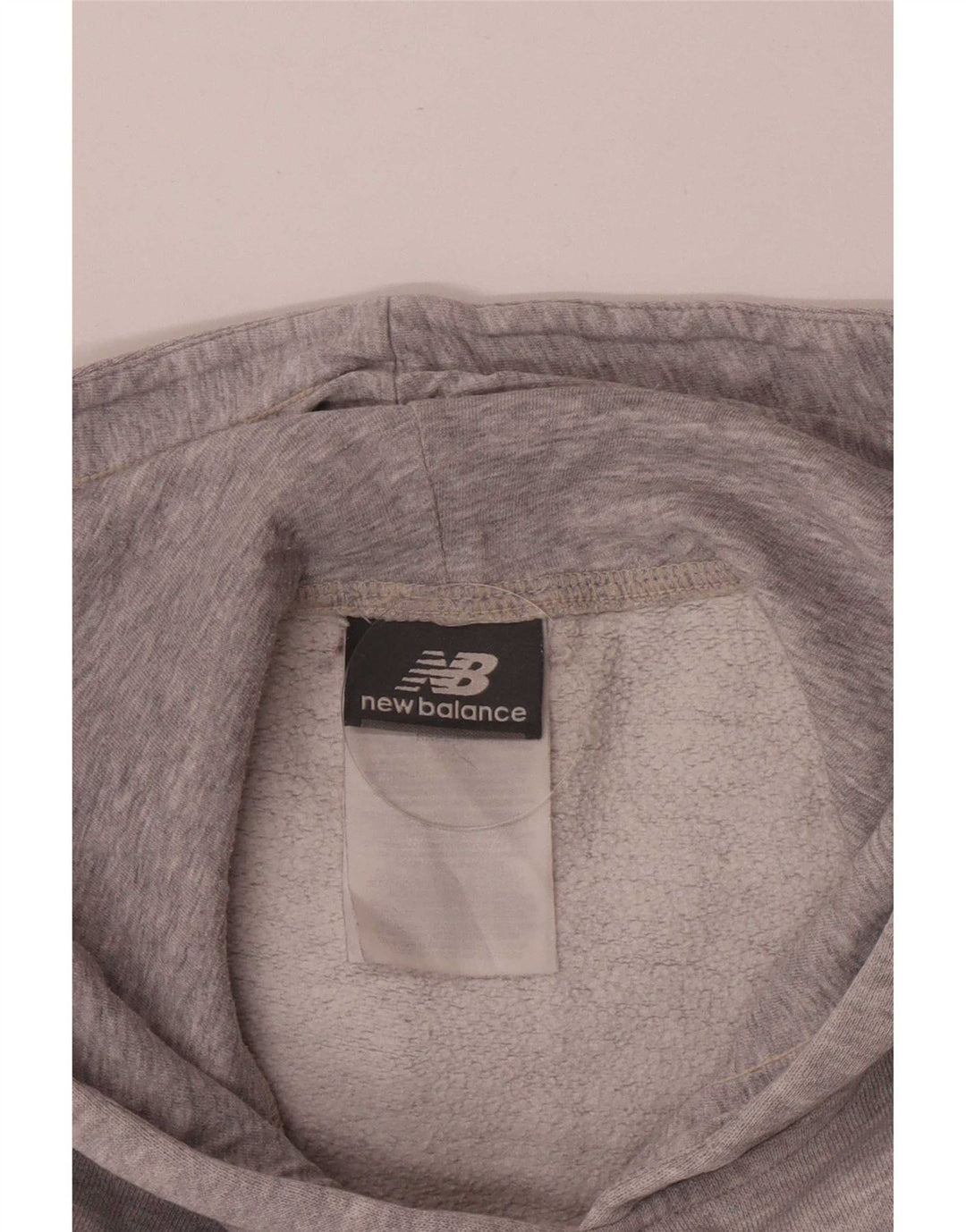 Maglione con cappuccio grafico da uomo New Balance in cotone grigio medio