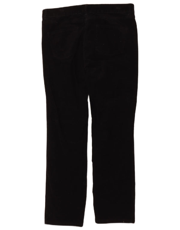 Pantaloni dritti in velluto a coste da donna Marks & Spencer UK 16 Large W32 L29 neri