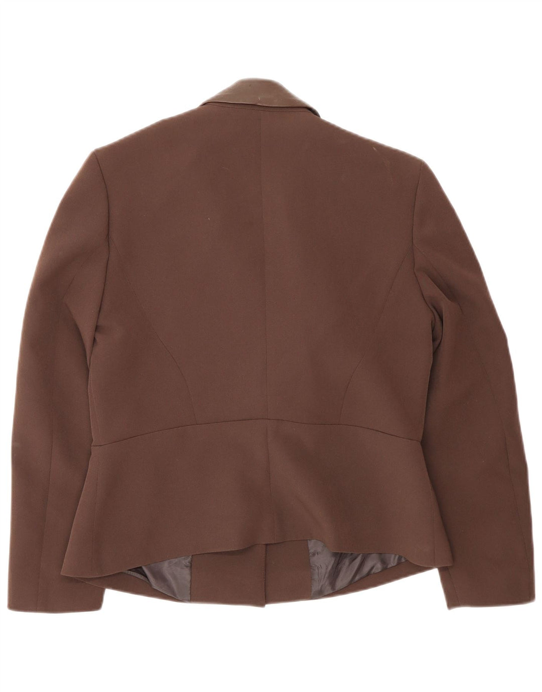 Giacca blazer da donna vintage IT 46 Large Marrone Colourblock Poliestere