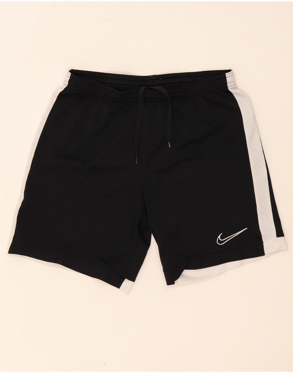 Pantaloncini sportivi NIKE Dri Fit da uomo, colore nero medio, in poliestere color block