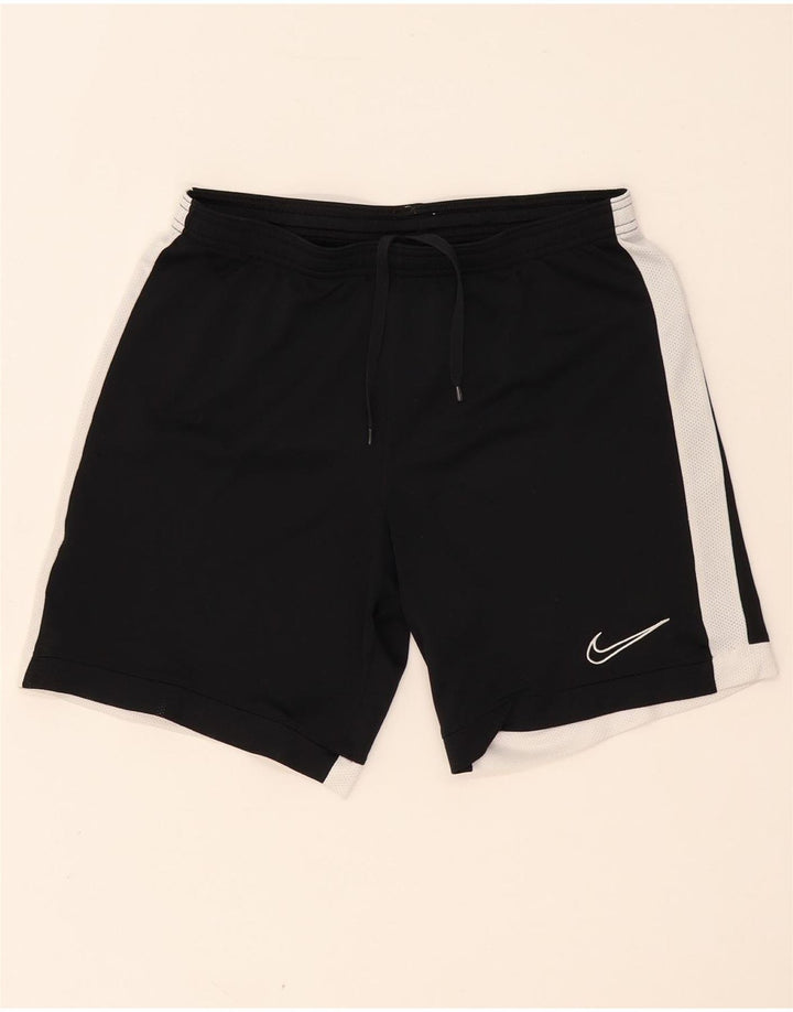 Pantaloncini sportivi NIKE Dri Fit da uomo, colore nero medio, in poliestere color block