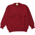 VINTAGE Womens Graphic Crew Neck Jumper Sweater UK 14 Medium Red Wool Vintage Vintage and Second-Hand Vintage from Messina Hembry 