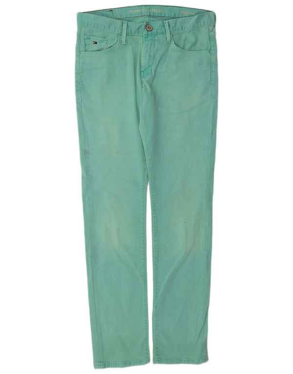 Tommy Hilfiger Donna Hudson Slim Jeans W32 L34 Cotone Turchese