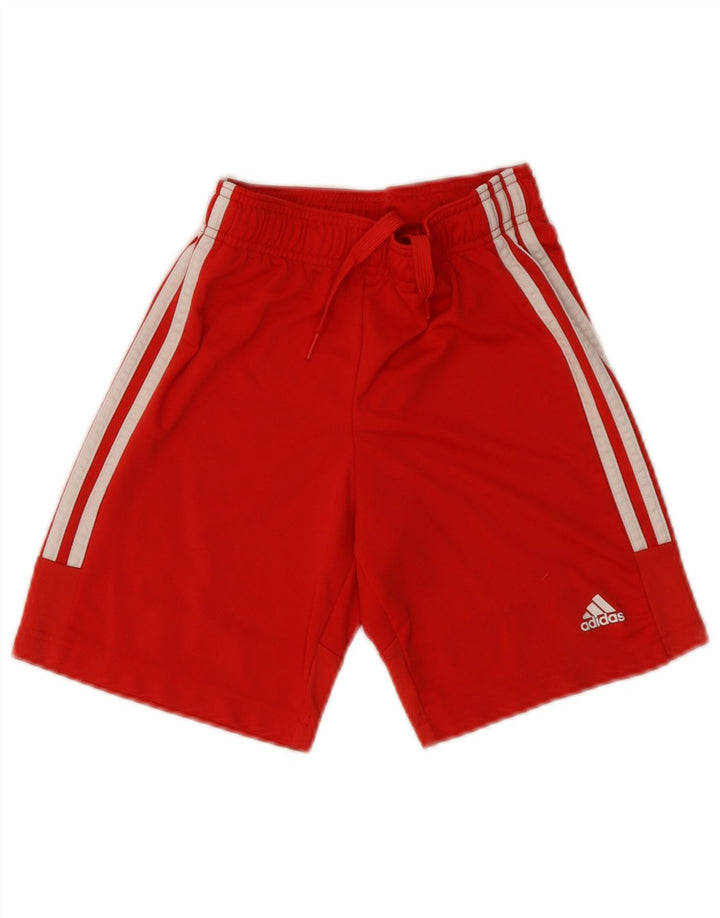 Pantaloncini sportivi Adidas Aeroready da ragazzo 9-10 anni in poliestere rosso