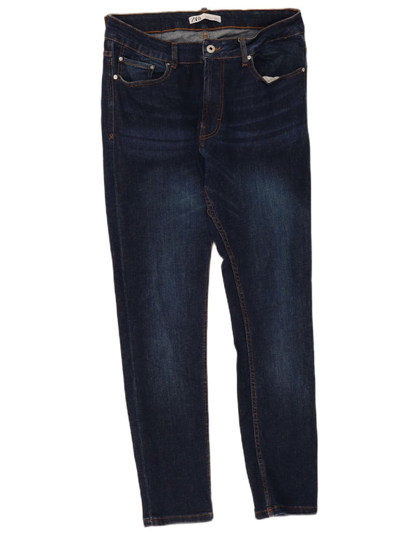 Jeans skinny da uomo Zara EU 44 Large W34 L29 Blu navy
