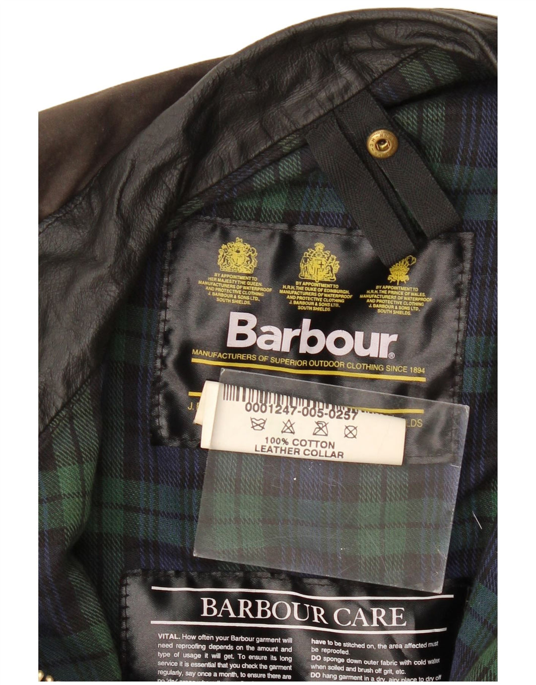 BARBOUR Giacca da uomo in cotone cerato taglia 38 piccola in cotone marrone