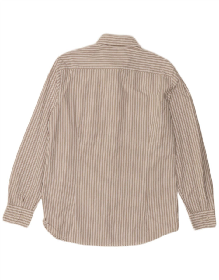 Camicia Uomo Massimo Dutti Cotone Gessato Grande Bianco
