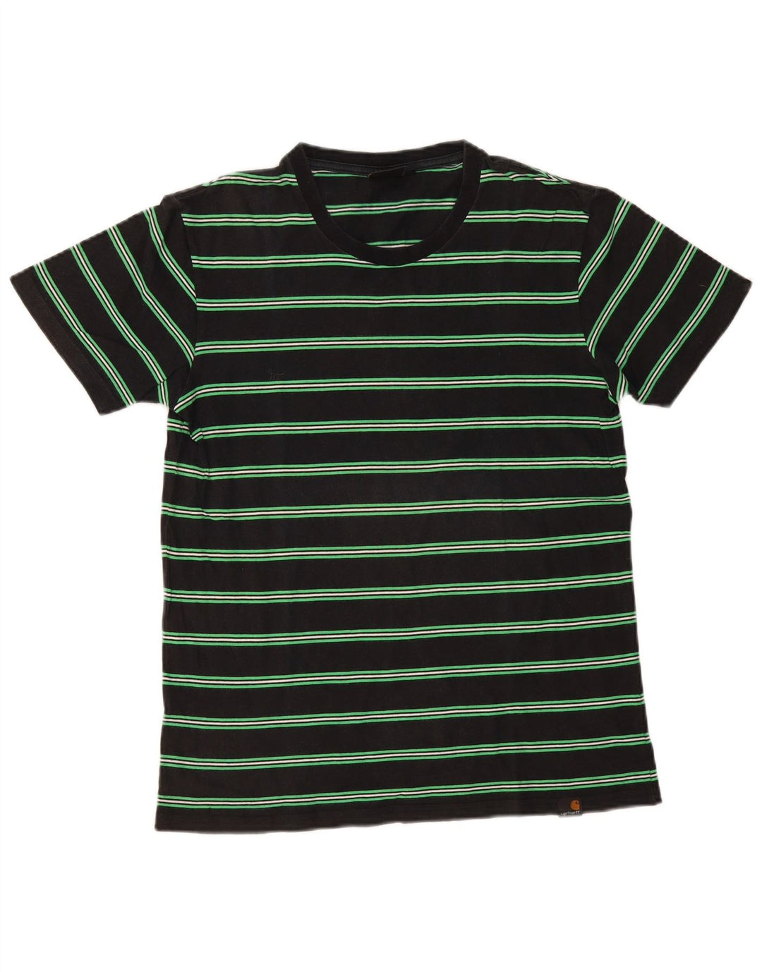 T-shirt da uomo Carhartt Top in cotone a righe nere medie