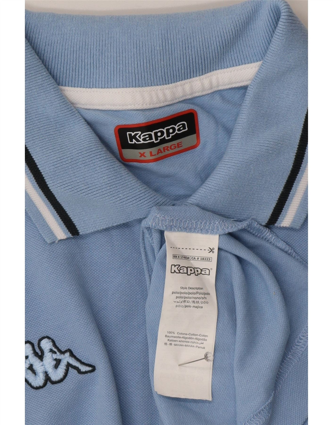 Polo Kappa Uomo XL Cotone Blu