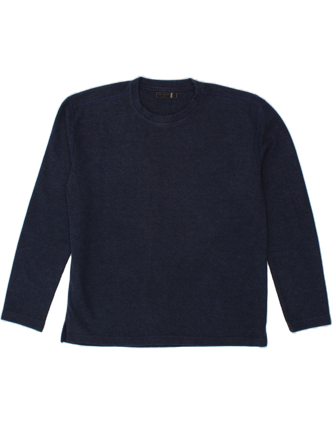 TED BAKER Womens Top Long Sleeve Size 4 Large Navy Blue Polyester Vintage Ted Baker and Second-Hand Ted Baker from Messina Hembry 