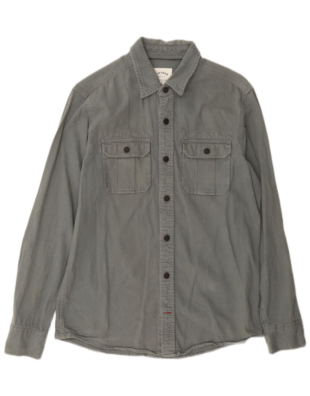 Camicia da uomo Fat Face piccola in cotone grigio