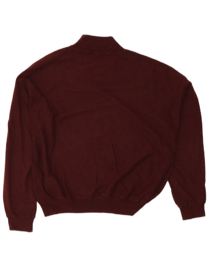 Maglione maglione oversize con collo dolcevita da donna Zara UK 14 Bordeaux medio