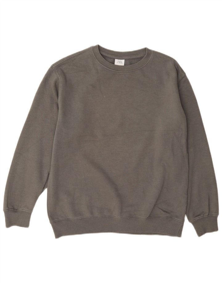 Felpa Zara Bambino Maglione 13-14 Anni Cotone Grigio