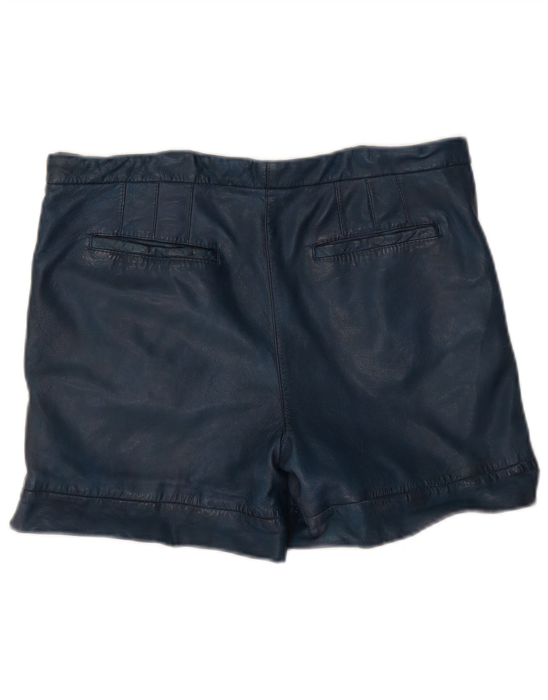 Pantaloncini Pelle Donna Trussardi W30 Medio Blu Navy