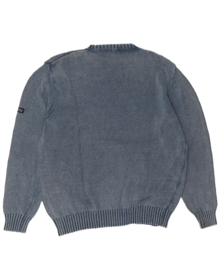 Maglione maglione girocollo con grafica da uomo Woolrich XL in cotone blu
