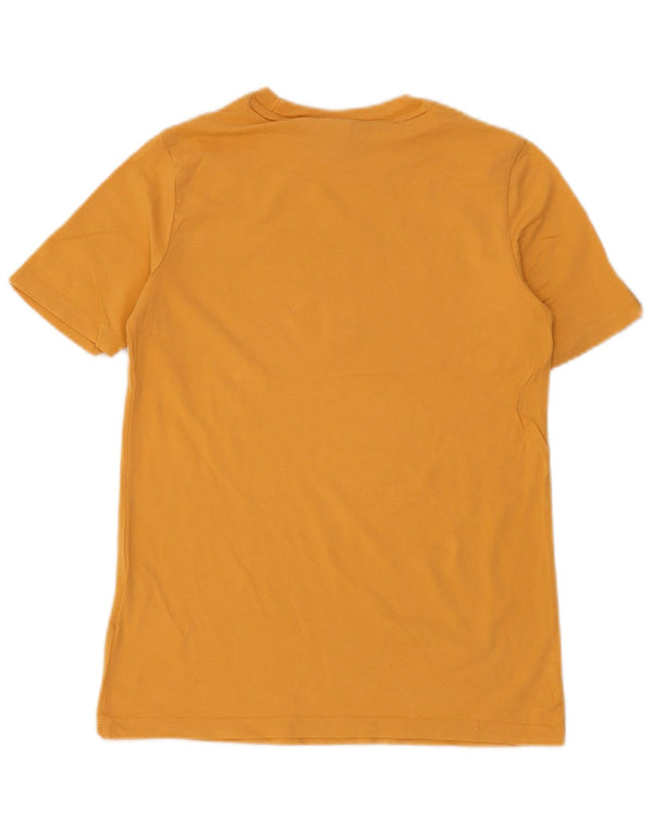 T-shirt grafica da donna Adidas Top UK 10 piccola in cotone giallo