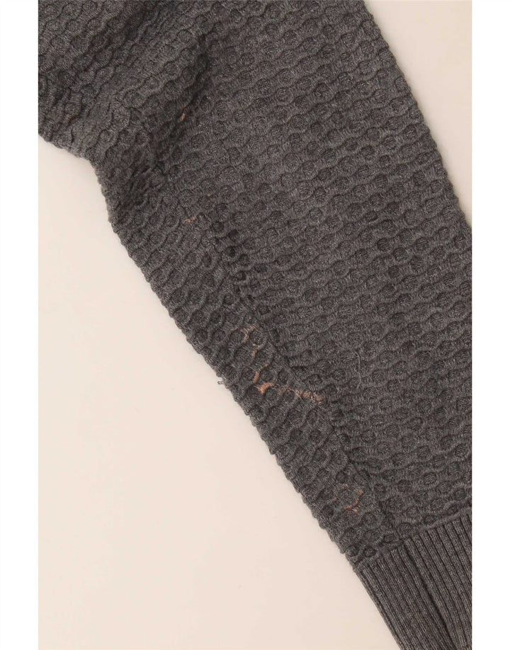 Massimo Dutti Maglione da uomo con scollo a barchetta piccolo in cotone grigio