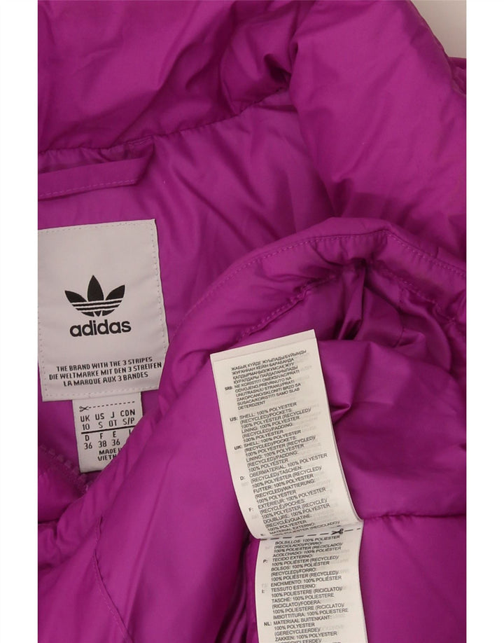 Giacca imbottita oversize da donna Adidas UK 10 Small Viola Poliestere