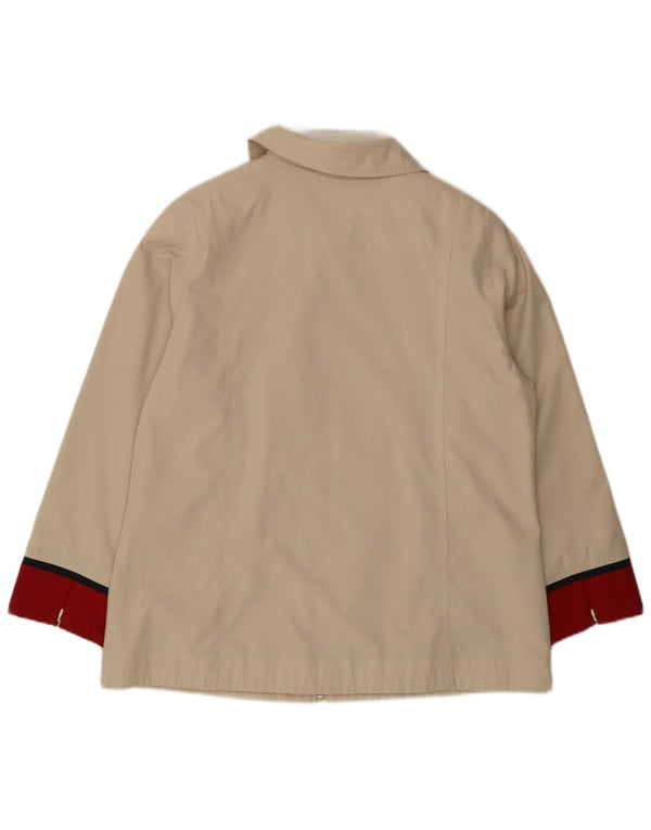 Giacca da donna vintage UK 18 XL Poliestere color block beige