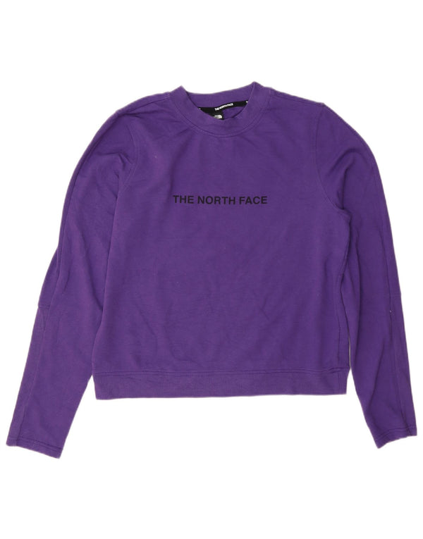 Felpa grafica da donna The North Face Jumper UK 14 Cotone viola medio