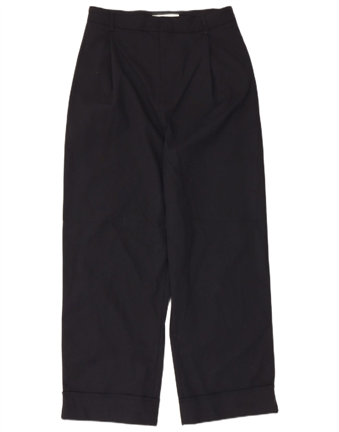 Pantaloni Chino con Pegged a Vita Alta da Donna ZARA Small W26 L27 Blu Navy