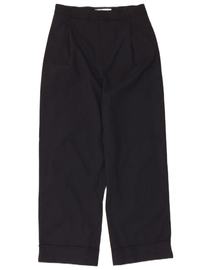 Pantaloni Chino con Pegged a Vita Alta da Donna ZARA Small W26 L27 Blu Navy