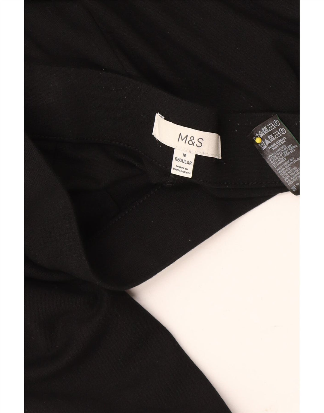 Pantaloni casual regolari da donna Marks & Spencer UK 16 Large W34 L29 Neri